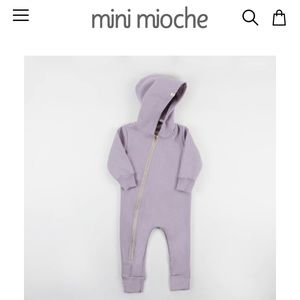 Lilac Fleece Biker Romper by mini mioche (made in Toronto)